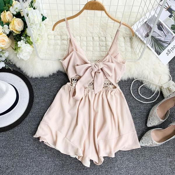 Salopeta scurta de dama cu bretele in trei culori