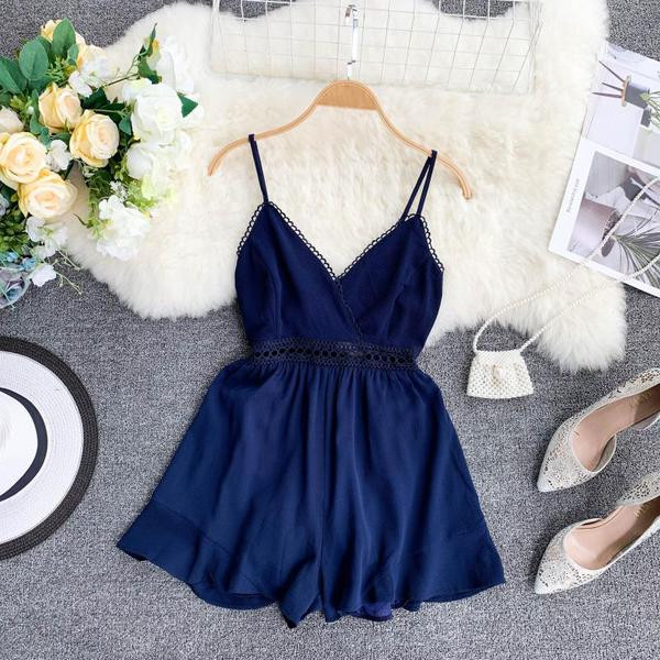 Salopeta scurta de dama cu bretele in trei culori