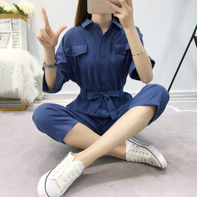 Salopeta dama casual cu legaturi in talie in mai multe culori