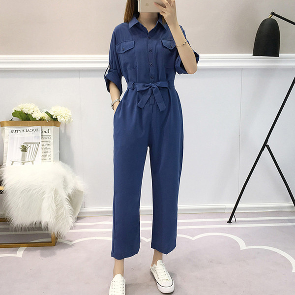 Salopeta dama casual cu legaturi in talie in mai multe culori