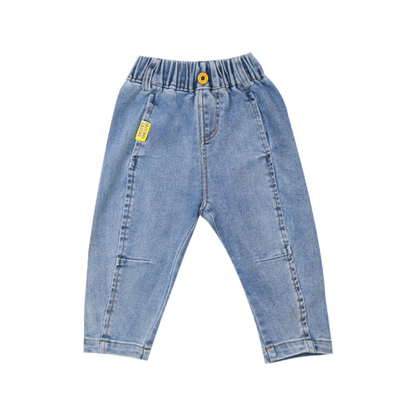 Blugi de copii actuali pentru baieti in albastru cu buzunare