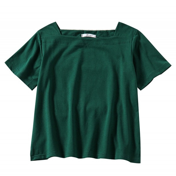 Модерна дамска тениска в три цвята с къс ръкав