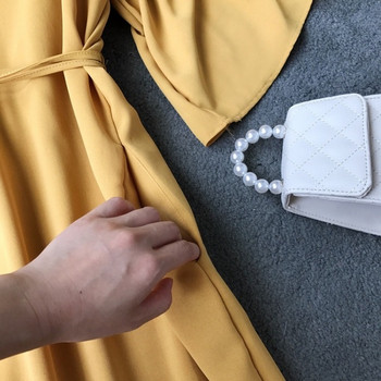 Дамска модерна рокля с О-образно деколте в няколко цвята 