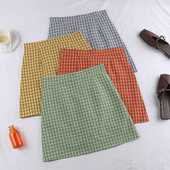 Fusta dama in carouri in patru culori