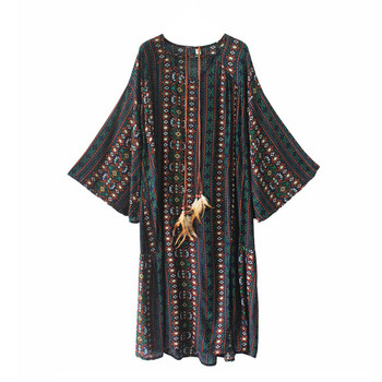 Rochie de dama actuala - model croiat cu maneci lungi