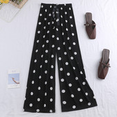 Pantaloni de dama la moda in negru cu cravate