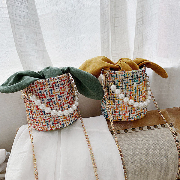 Geanta de dama eleganta cu panglica in mai multe culori