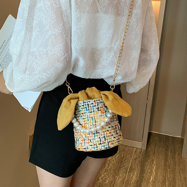 Geanta de dama eleganta cu panglica in mai multe culori