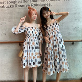 Rochie de dama moderna cu buline in doua modele