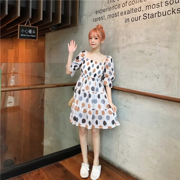 Rochie de dama moderna cu buline in doua modele