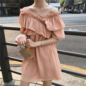 Rochie scurta de dama eleganta in trei culori