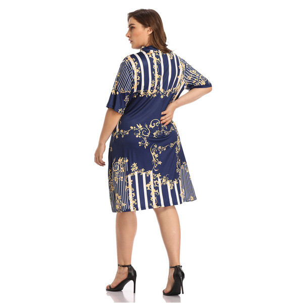 Rochie moderna de dama cu decolteu in V si maneci scurte