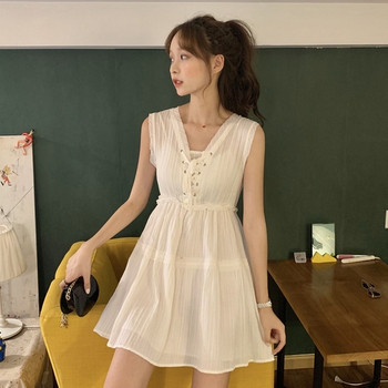 Rochie scurtă casual de damă în alb și negru