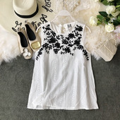 Maieu modern de damă cu broderie în patru culori