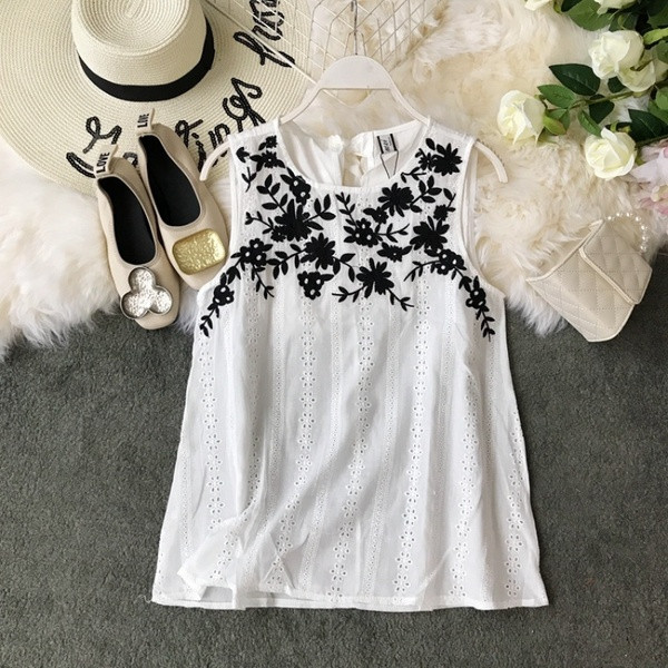 Maieu modern de damă cu broderie în patru culori