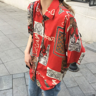 Cămașă casual de damă cu nasturi și mâneci scurte