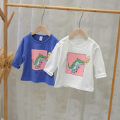 Bluză casual pentru copii pentru băieți în alb și albastru