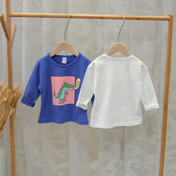 Bluză casual pentru copii pentru băieți în alb și albastru