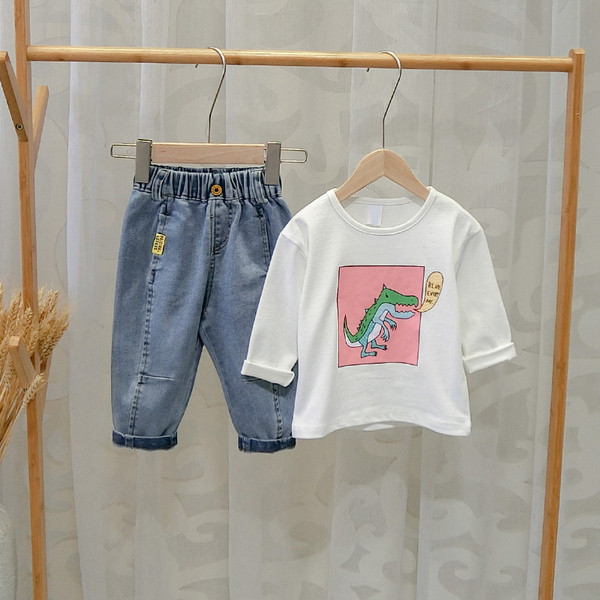 Bluză casual pentru copii pentru băieți în alb și albastru