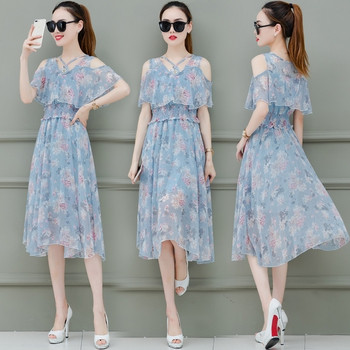 Rochie moderna de dama cu talie elastica in trei culori