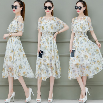 Rochie moderna de dama cu talie elastica in trei culori