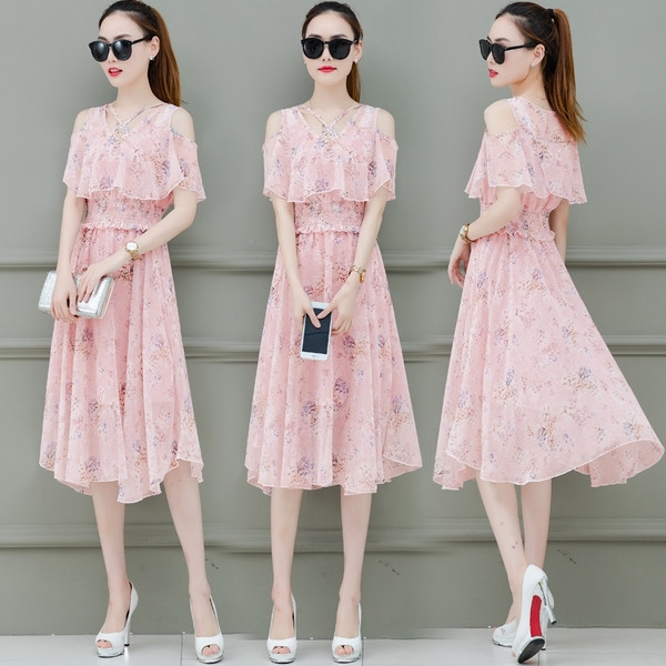 Rochie moderna de dama cu talie elastica in trei culori