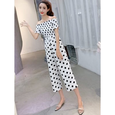 Salopetă de damă modernă cu mâneci scurte în două culori