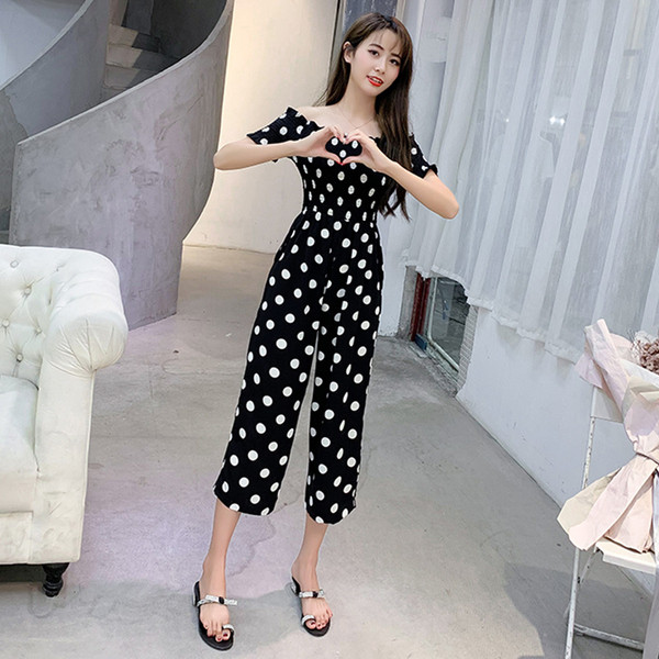 Salopetă de damă modernă cu mâneci scurte în două culori