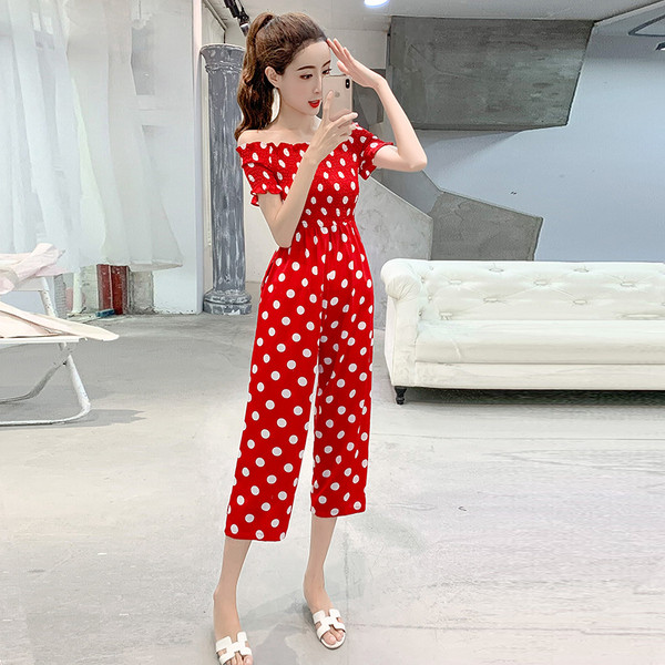 Salopetă de damă modernă cu mâneci scurte în două culori