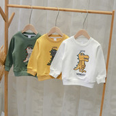 Ежедневна детска блуза с О-образно деколте в три цвята