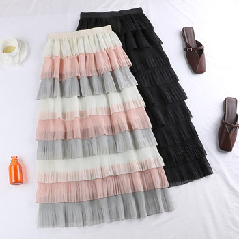 Fusta lungă de damă modernă în cinci culori