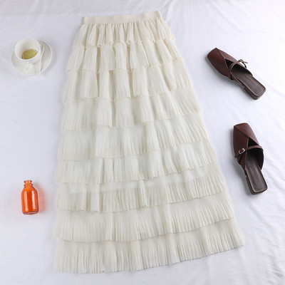 Fusta lungă de damă modernă în cinci culori