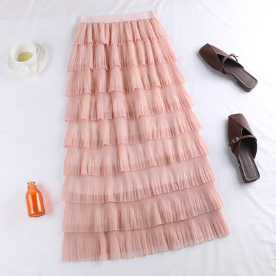 Fusta lungă de damă modernă în cinci culori