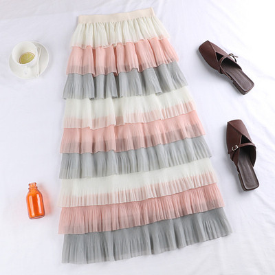 Fusta lungă de damă modernă în cinci culori