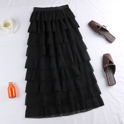 Fusta lungă de damă modernă în cinci culori