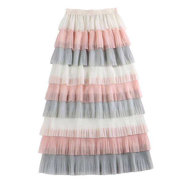 Fusta lungă de damă modernă în cinci culori