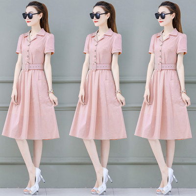 Rochie moderna de dama in mai multe culori cu maneci scurte