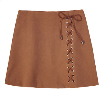 Модерна дамска пола с връзки в няколко цвята