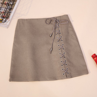 Модерна дамска пола с връзки в няколко цвята