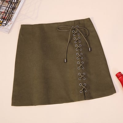 Модерна дамска пола с връзки в няколко цвята