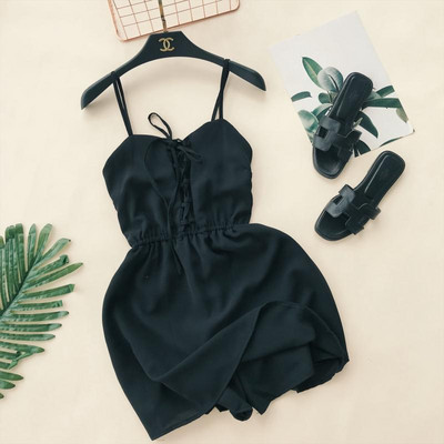 Дамски модерен гащеризон с тънки презрамки в няколко различни цвята