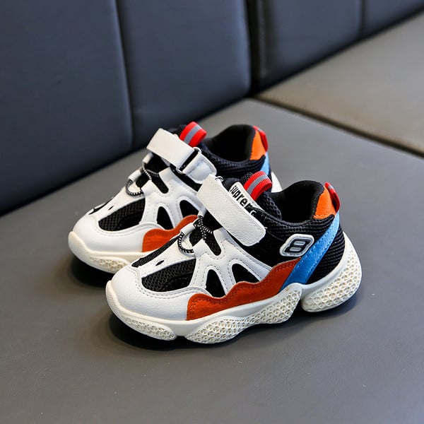 Adidași casual pentru copii pentru fete în alb și negru