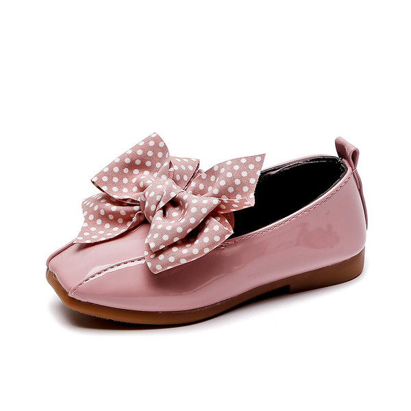 Mocasini eleganti pentru copii pentru fete cu panglica in mai multe culori