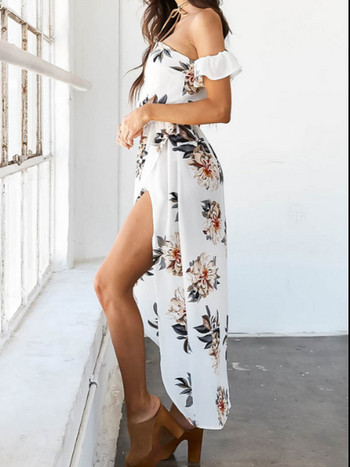 Rochie de dama model decupata cu model floral