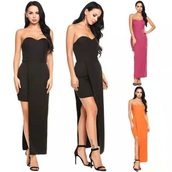 Rochie de dama moderna model asimetric in trei culori