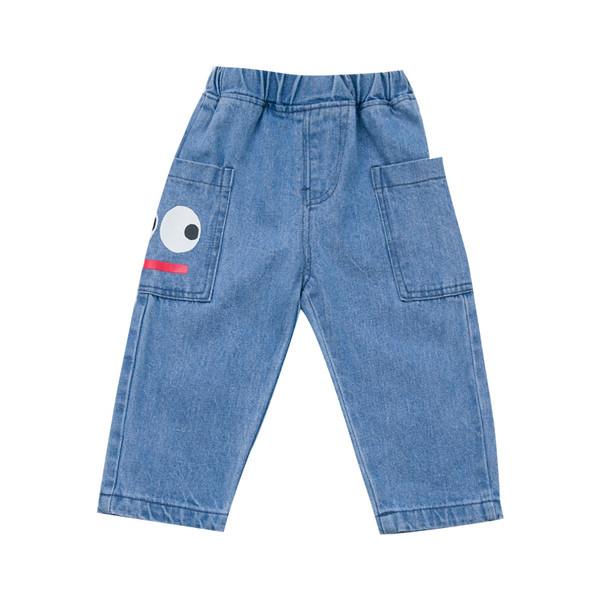 Blugi moderni pentru copii pentru baieti cu buzunare in albastru