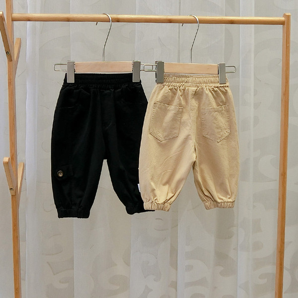 Model nou de pantaloni copii pentru baieti in negru si maro