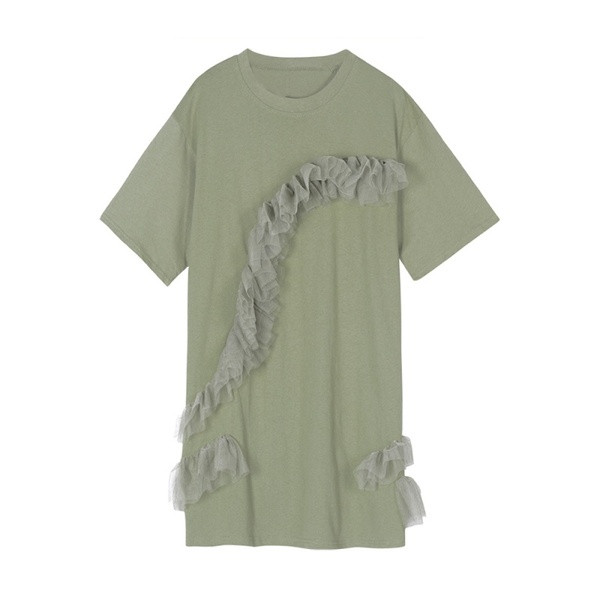 Rochie de dama moderna cu dantela in doua culori