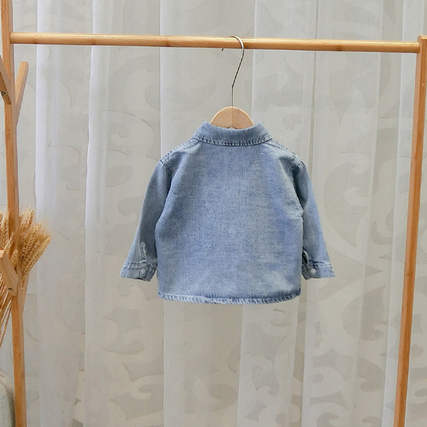 Cămașă de blugi pentru copii, elegantă, pentru băieți, în albastru