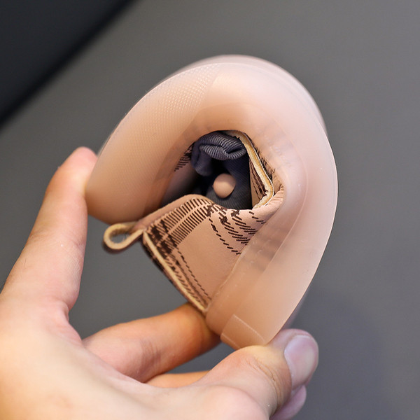 Pantofi casual copii in carouri cu panglica in mai multe culori